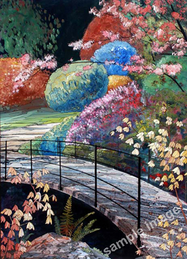 A painting of Butcharts Gardens Victoria BC by Barry Tate