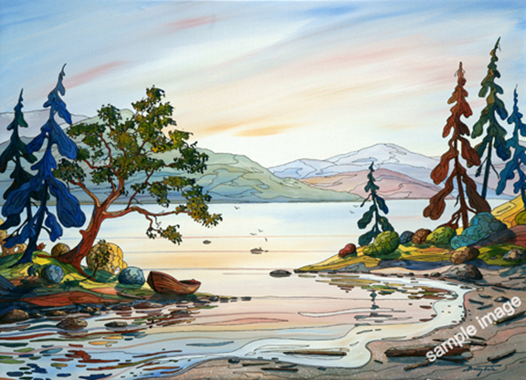 Canada West is a painting of the gulf islands in British Columbia, Canada