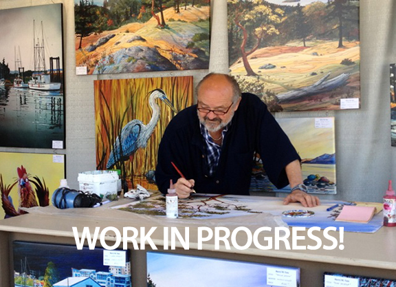 Alberta Wheat Pool grain elevator, painting by Barry Tate